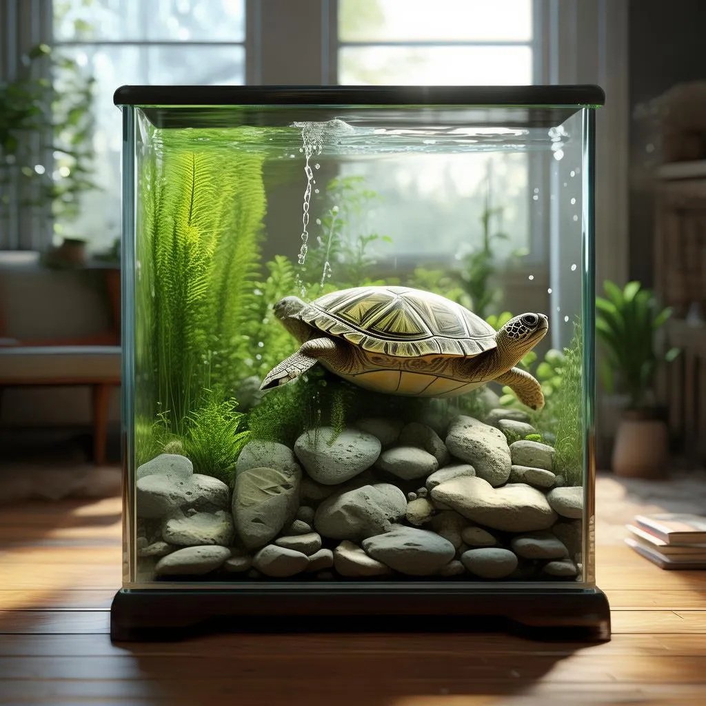 告别细菌困扰,乌龟缸清洁新选择——酒精擦洗,安全又高效!