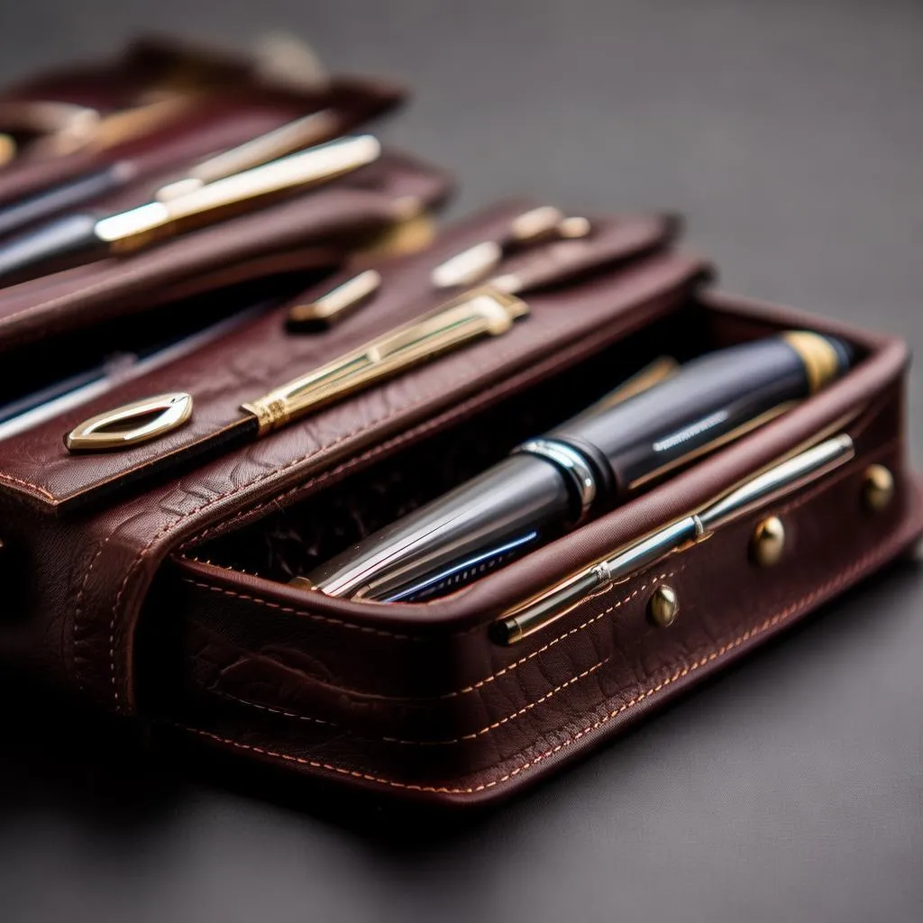 黑笔送笔袋:商务人士的必备,品质与实用的完美结合