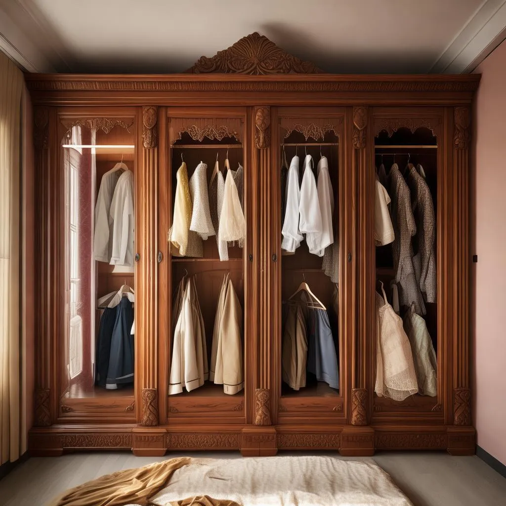 打造家居新风尚,这款木质大衣柜让你告别杂乱无章!