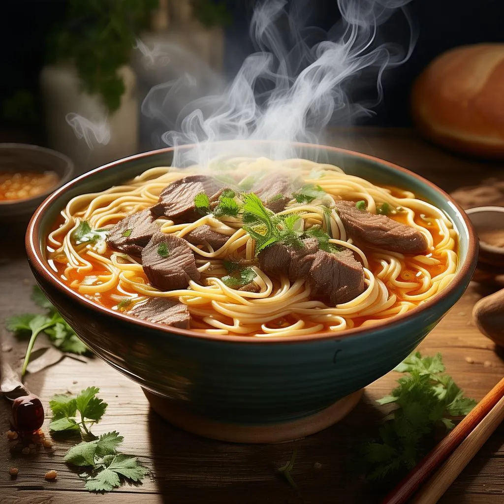 香辣牛肉面与三鲜伊面:经典面食的味蕾碰撞