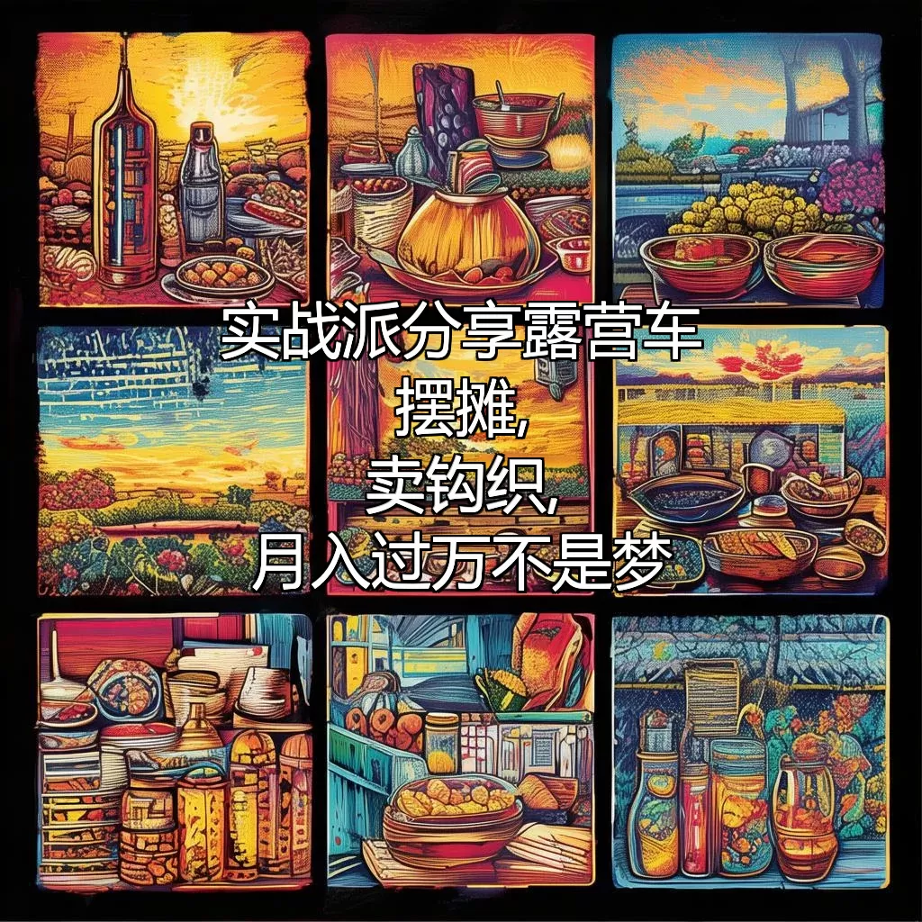 实战派分享 露营车摆摊,卖钩织,月入过万不是梦!
