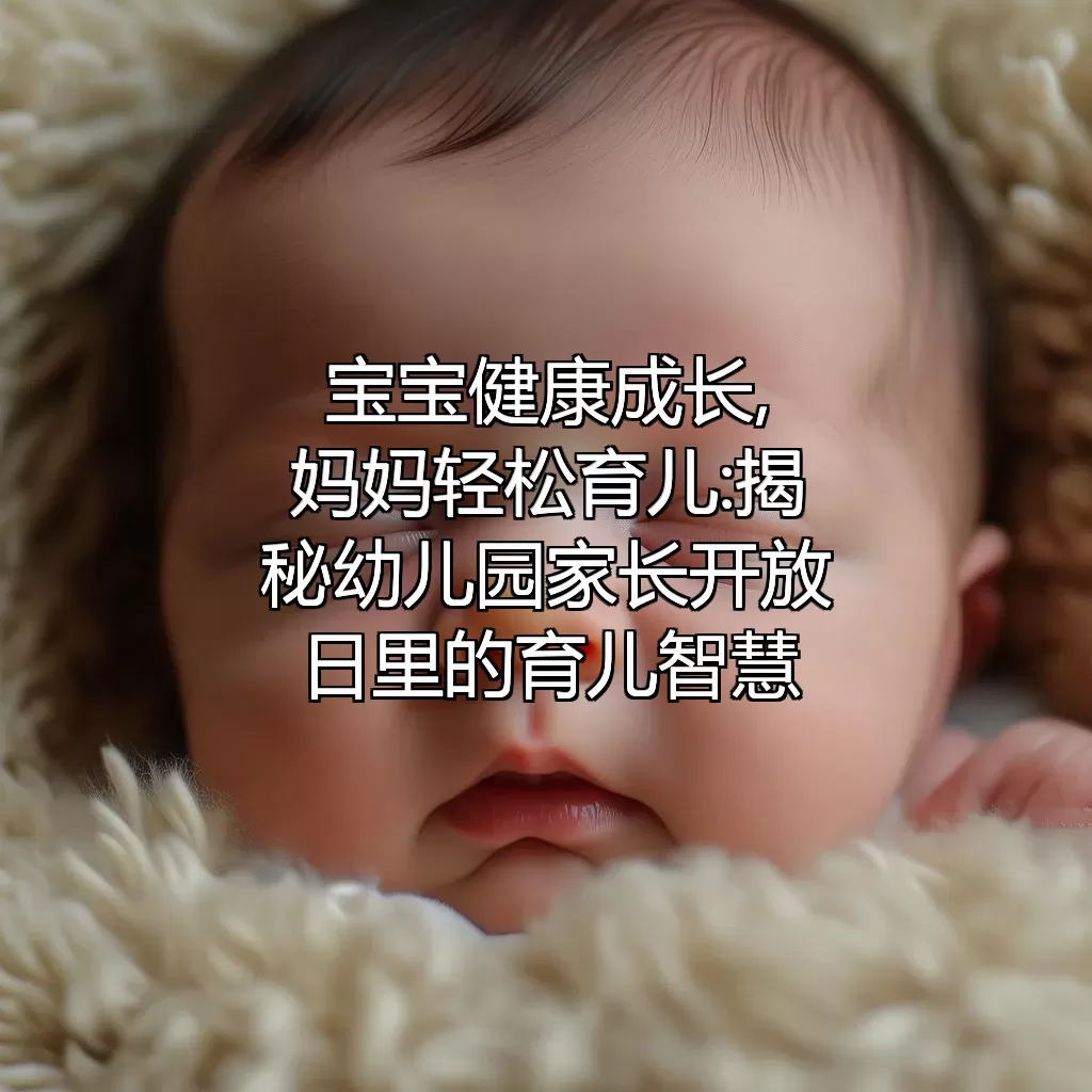 宝宝健康成长,妈妈轻松育儿:揭秘幼儿园家长开放日里的育儿智慧