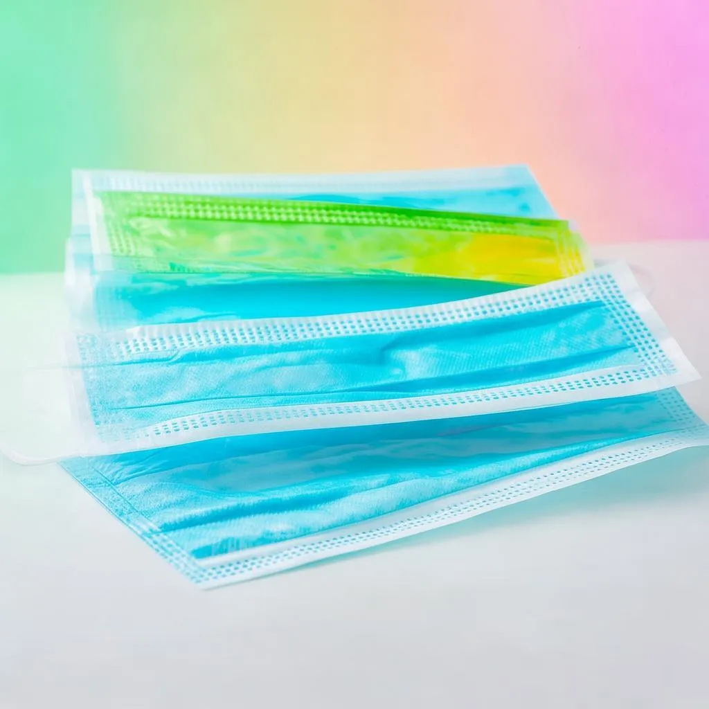 蓝朝外一次性口罩，防疫必备，舒适防护两不误！