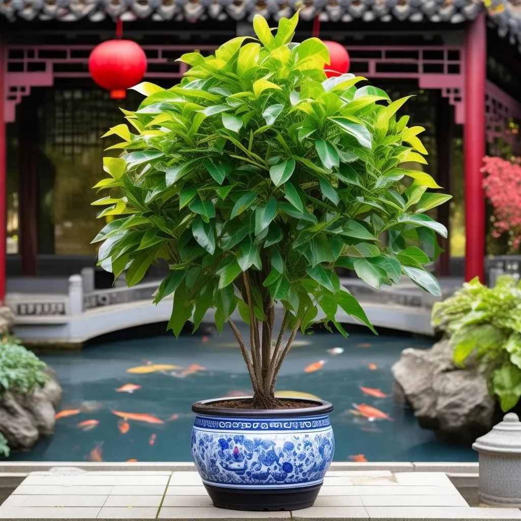 家居绿植新宠！两棵发财树搭配种植，打造风水宝地！