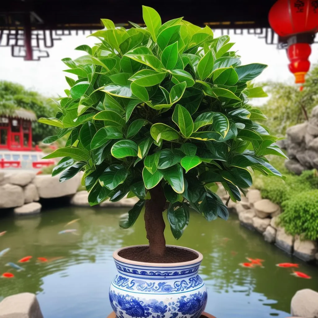 告别黄叶发财树翻盆攻略让你养出绿意盎然的健康盆栽