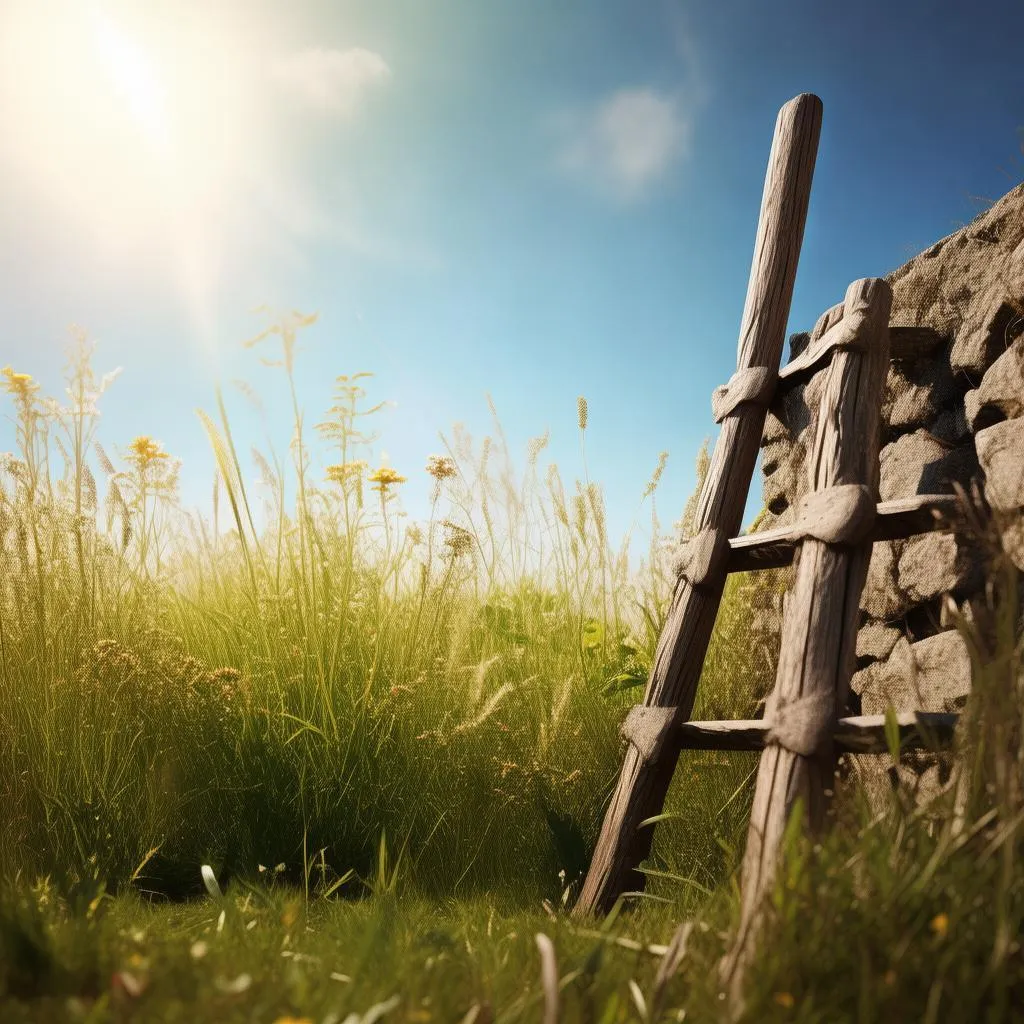 庭院生活新高度，这款木头梯子让你轻松登高