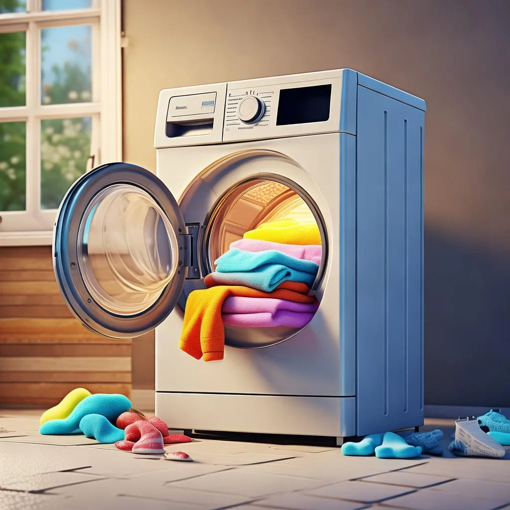 告别水渍烦恼，这款洗衣机让你轻松洗净生活！