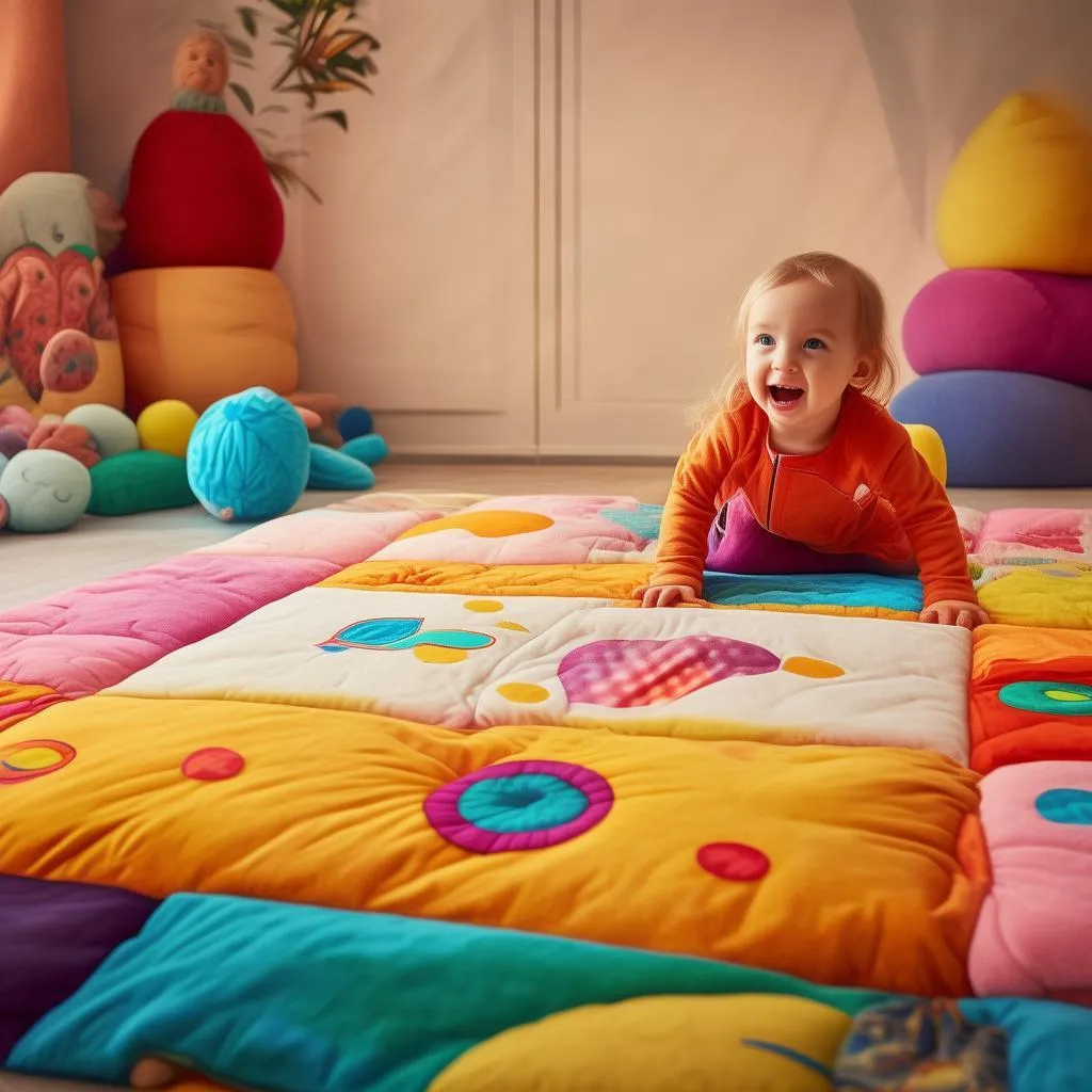 澳乐爬行垫：清洁无忧，宝宝安全快乐成长伴侣