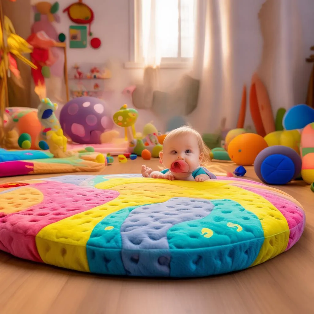 宝宝必备！毛绒加厚爬行垫，安全舒适，妈妈们的心头好