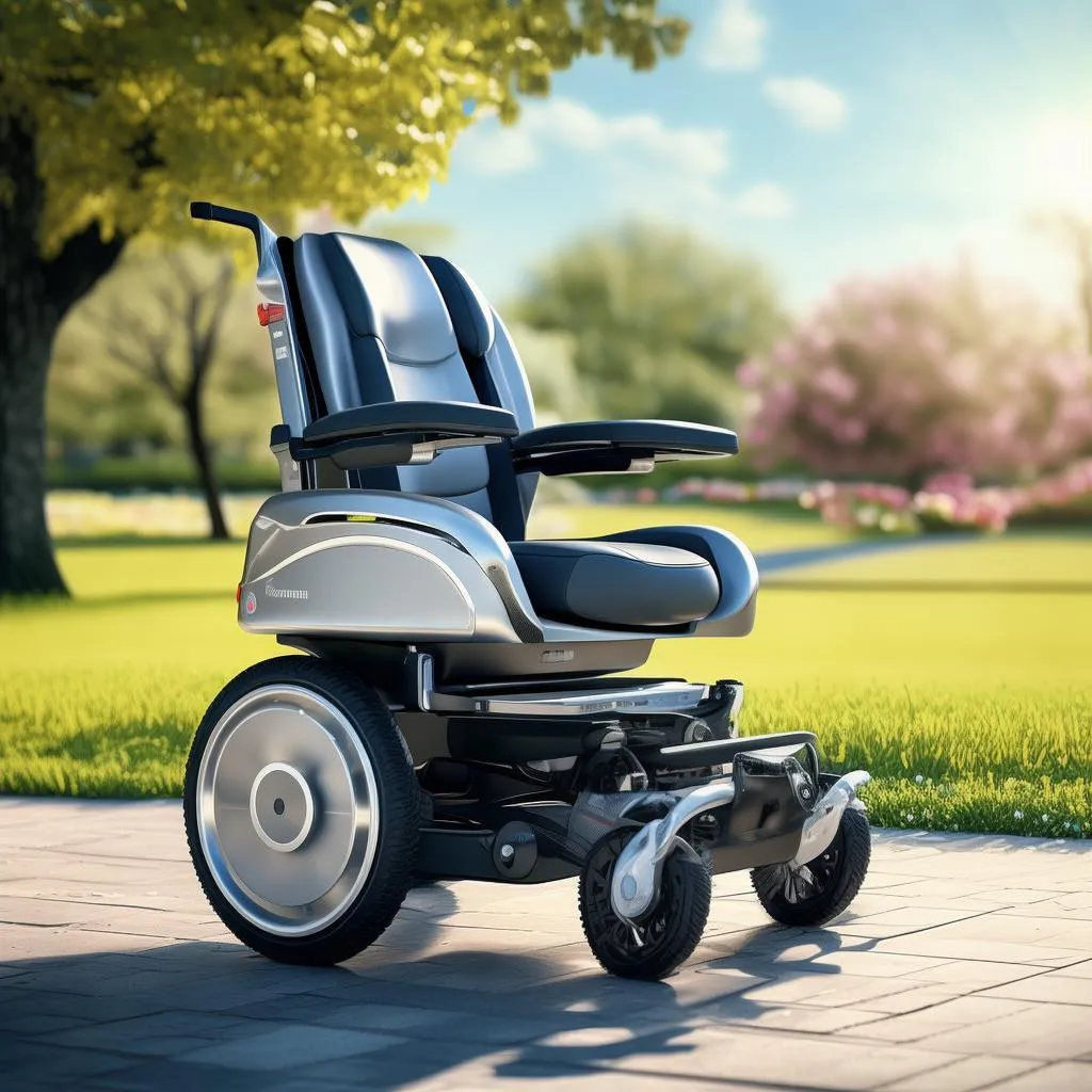 专为老年人设计的电动轮椅：大轮助力，舒适出行新体验