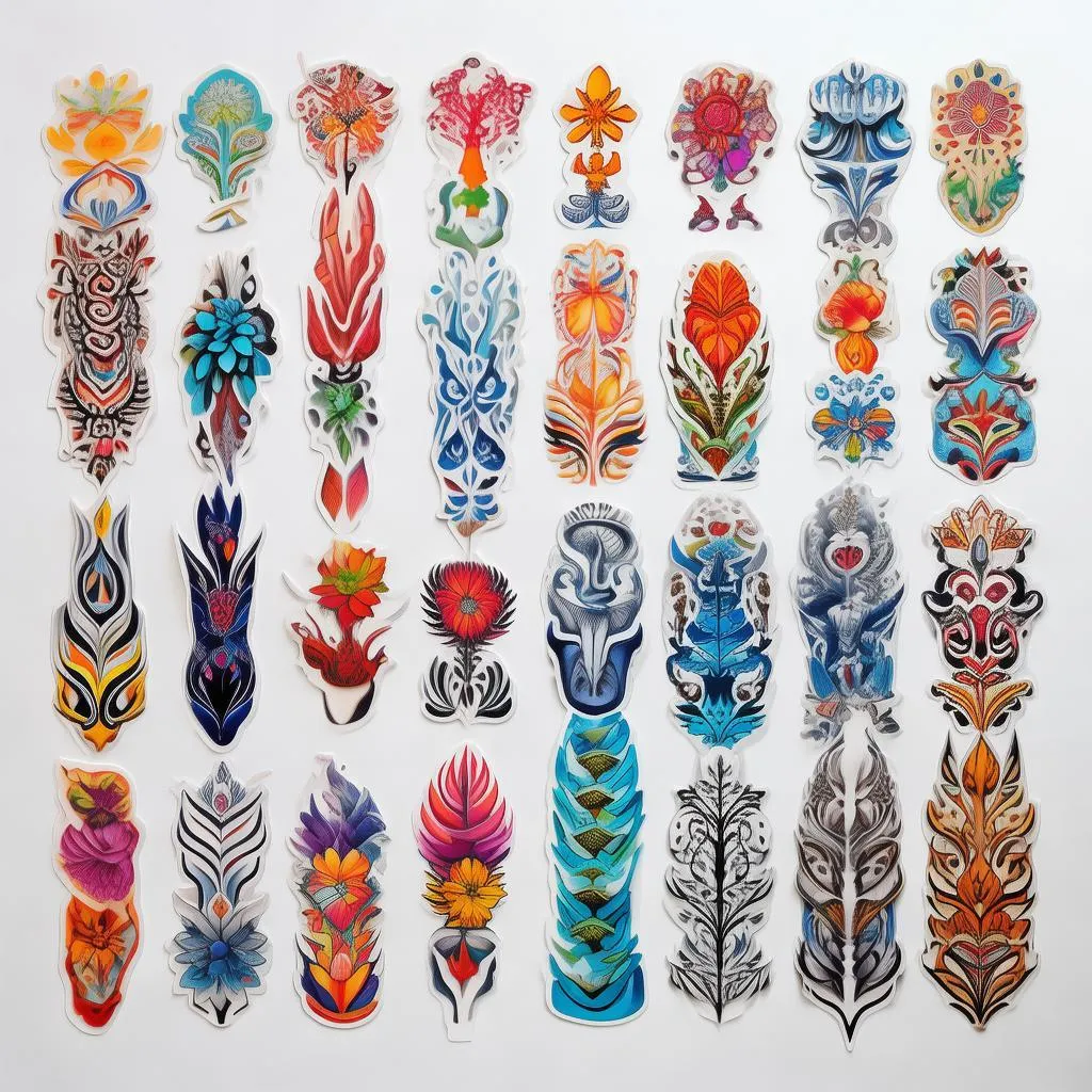 欧美卡通头像纹身贴：个性化潮流，一贴即变！