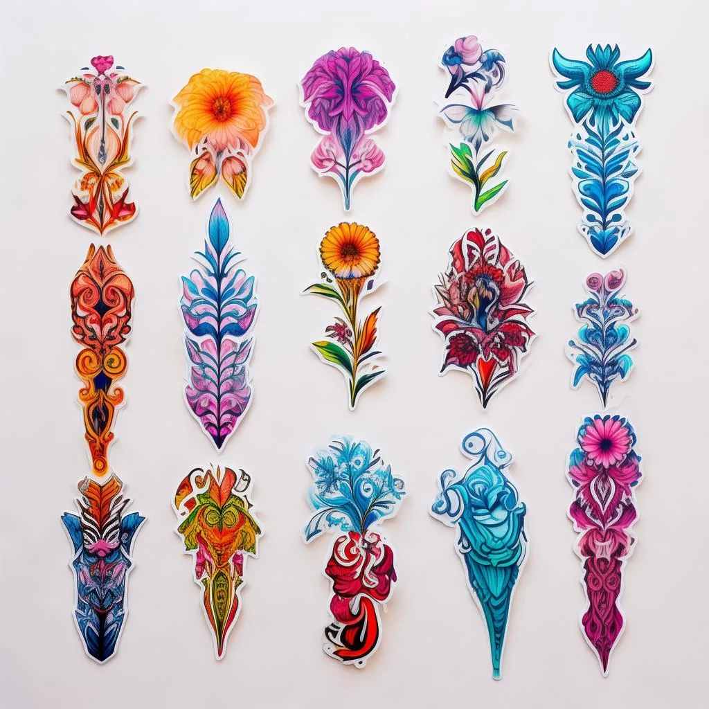 告别单调，用花朵纹身贴打造独特魅力——让你成为人群焦点