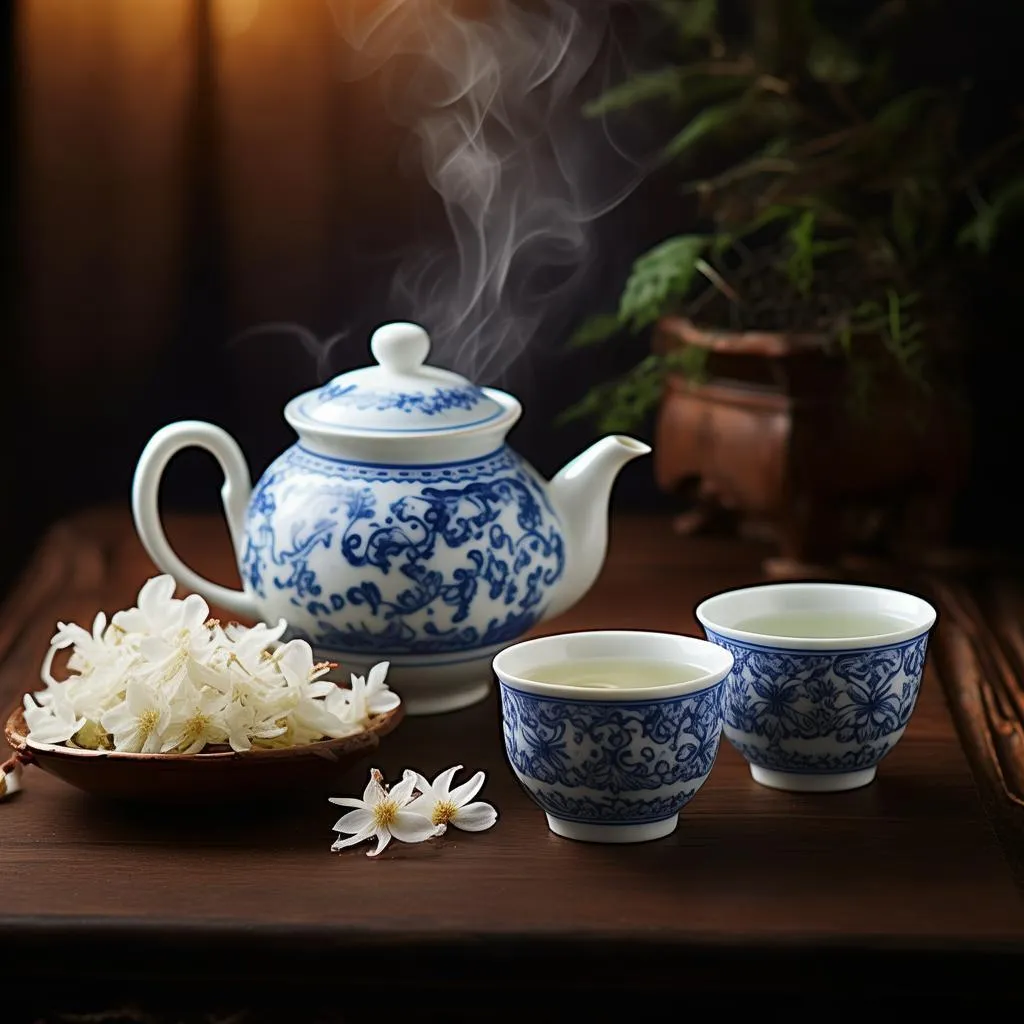 冬日暖阳，茉莉花茶新食尚：冰糖茉莉花茶，品味生活，尽在这一杯！