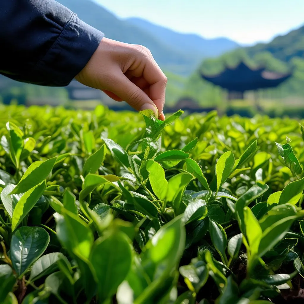 西湖龙井海报手绘美食，带你领略茶香与美食的完美融合