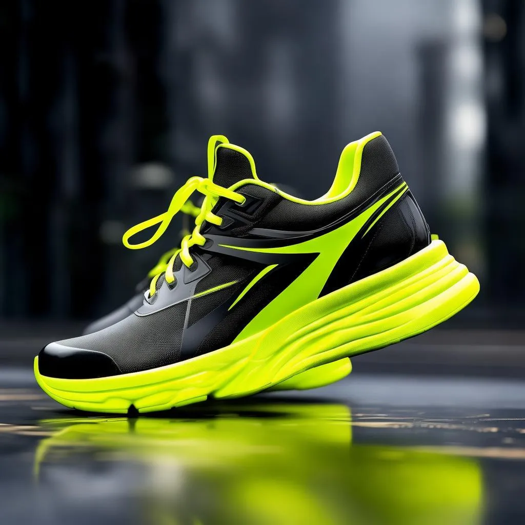 黑红色耐克运动鞋，潮流与舒适的完美结合！