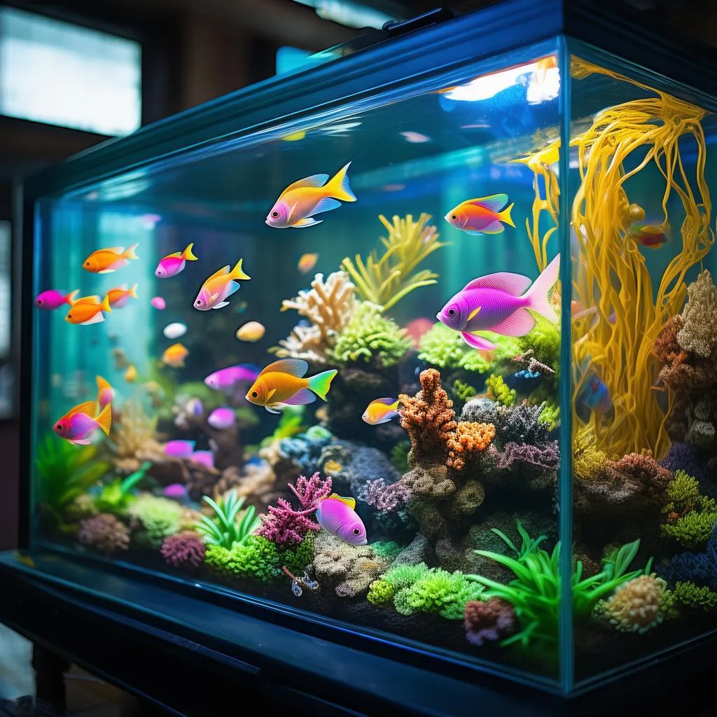 打造家居生态新风尚，室内鱼缸造景图片大全带你领略水族之美