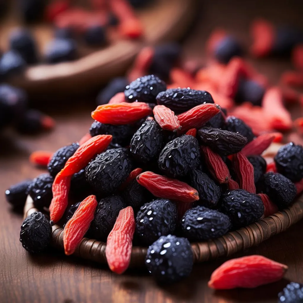 揭秘黑枸杞子真货：图片大全带你领略天然之宝