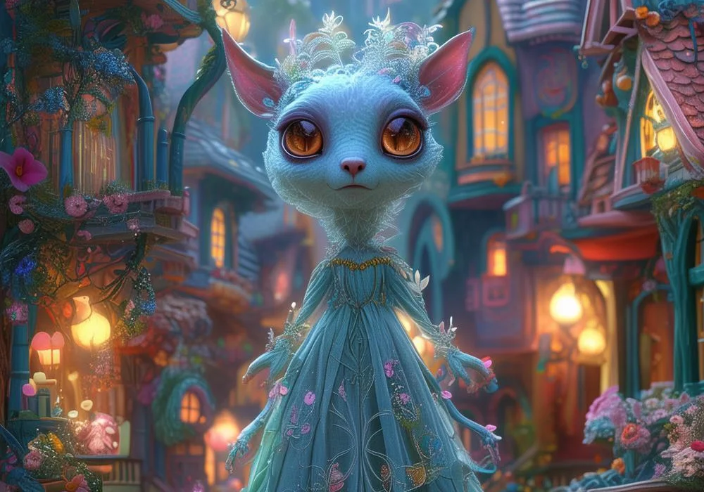 童話の森の夜空の星