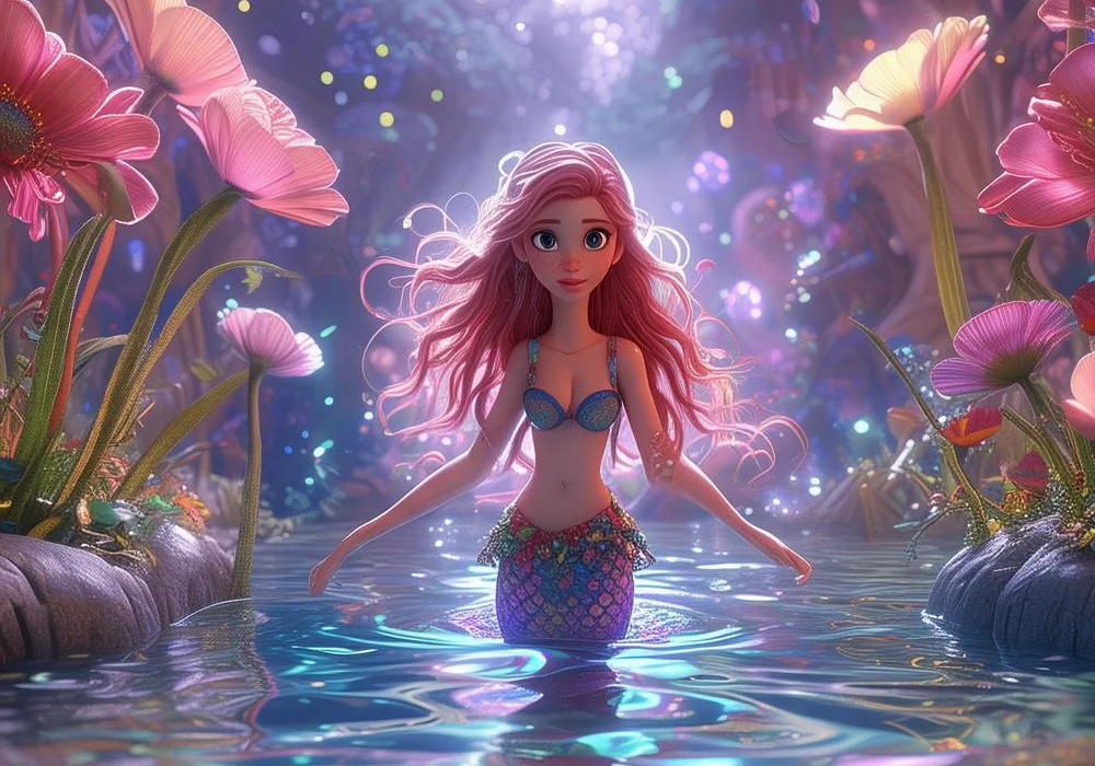 夜空下的童话森林之旅