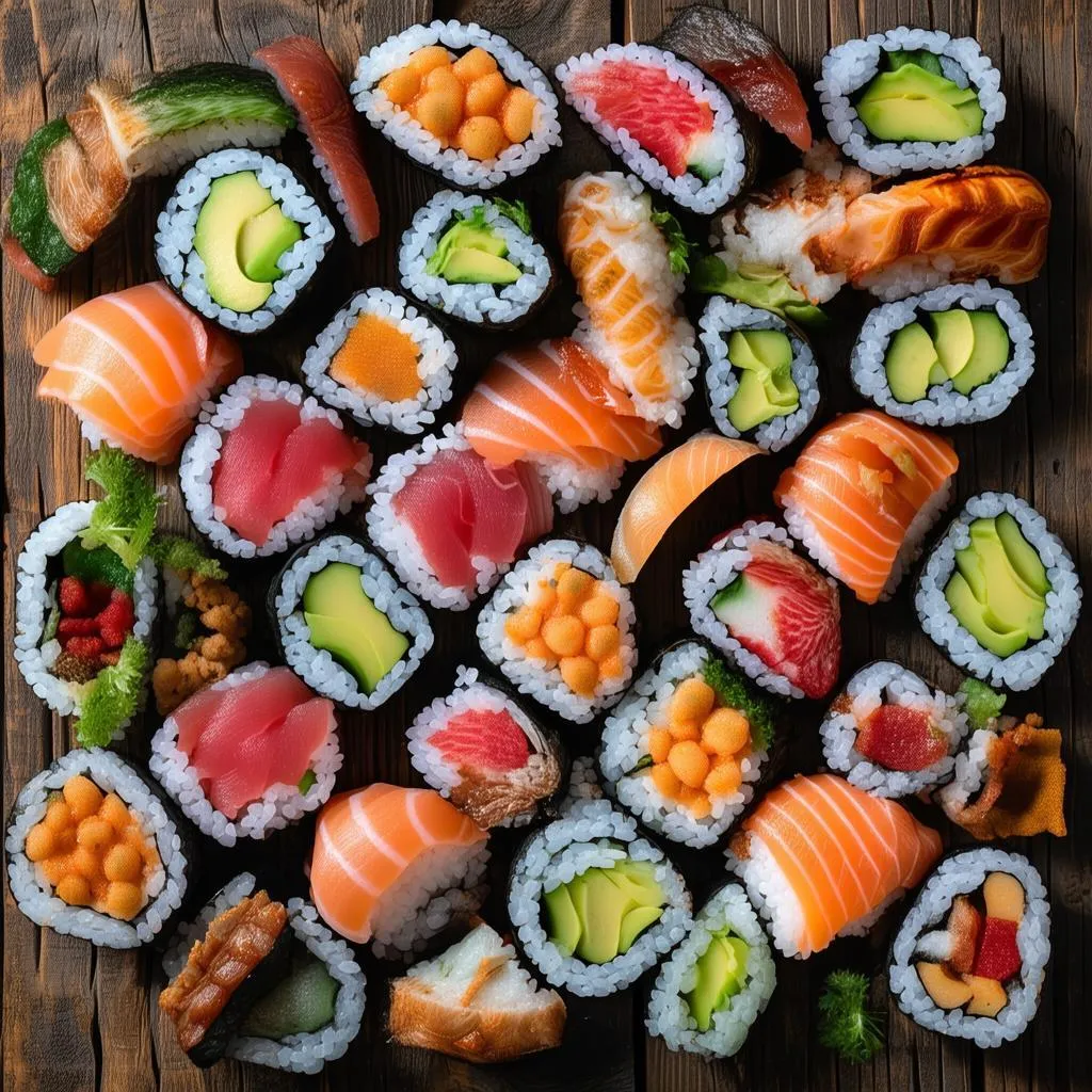 日式猪排寿司拉面中的奢华寿司的精致一网打尽你的味蕾