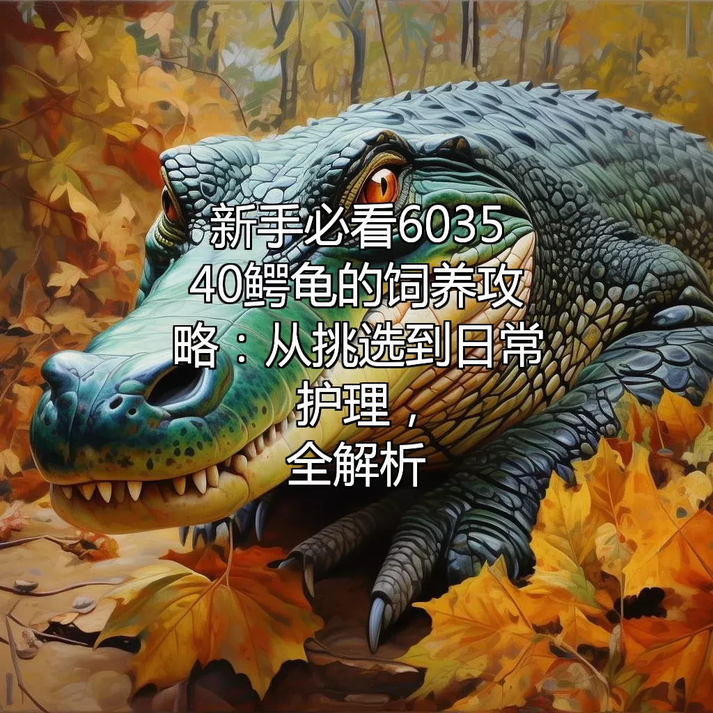 新手必看 603540鳄龟的饲养攻略：从挑选到日常护理，全解析！
