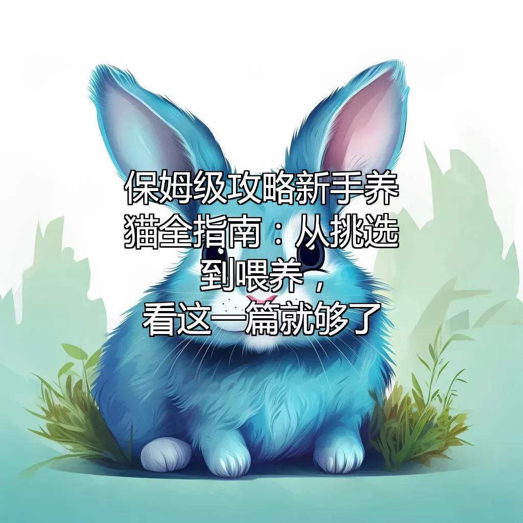 保姆级攻略新手养猫全指南：从挑选到喂养，看这一篇就够了