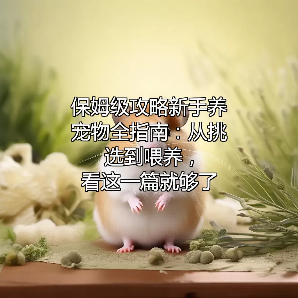 （保姆级攻略）新手养宠物全指南：从挑选到喂养，看这一篇就够了