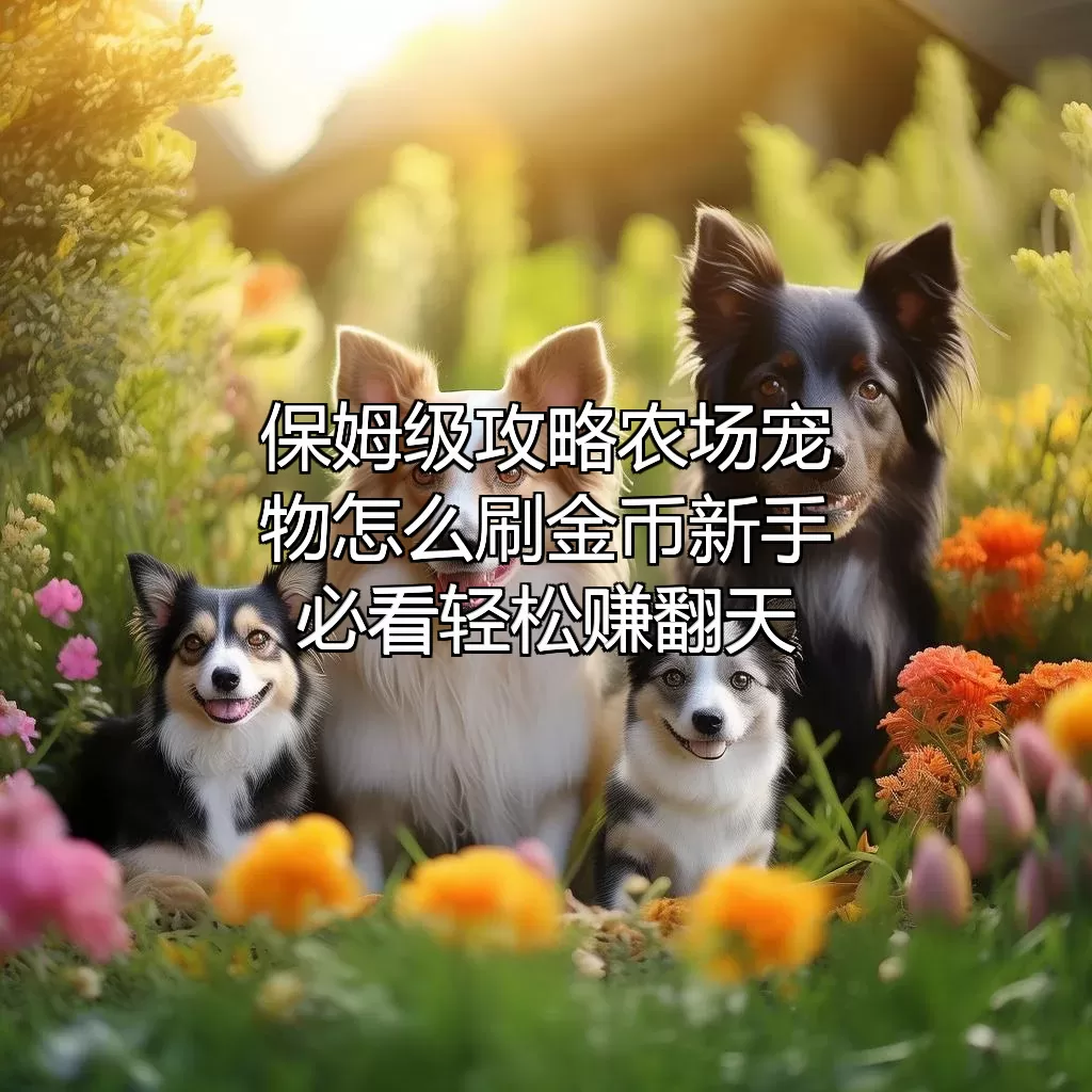 （保姆级攻略）农场宠物怎么刷金币？新手必看！轻松赚翻天！