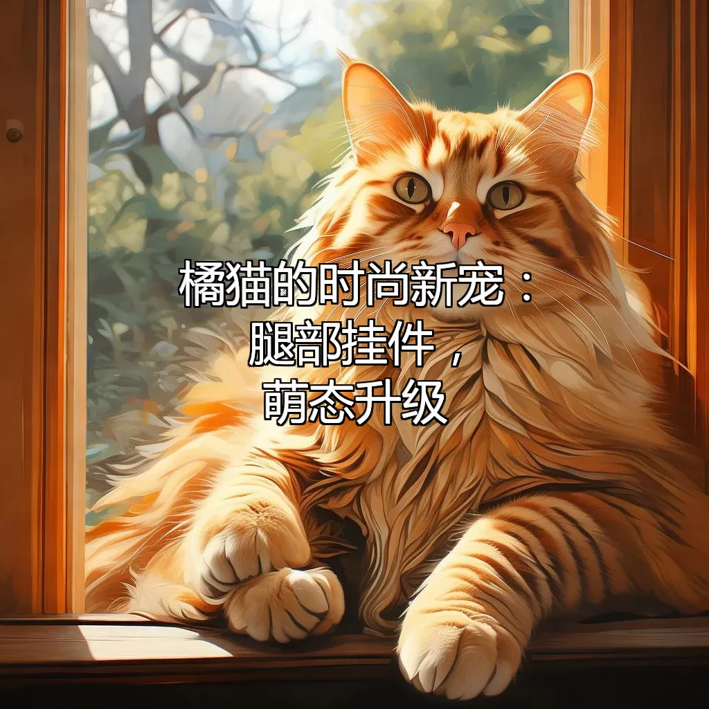橘猫的时尚新宠：腿部挂件，萌态升级！