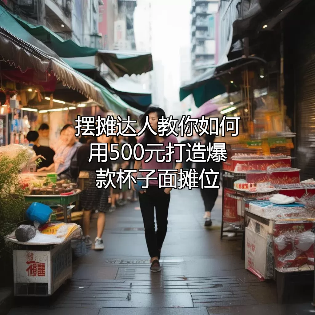 摆摊达人教你如何用500元打造爆款杯子面摊位