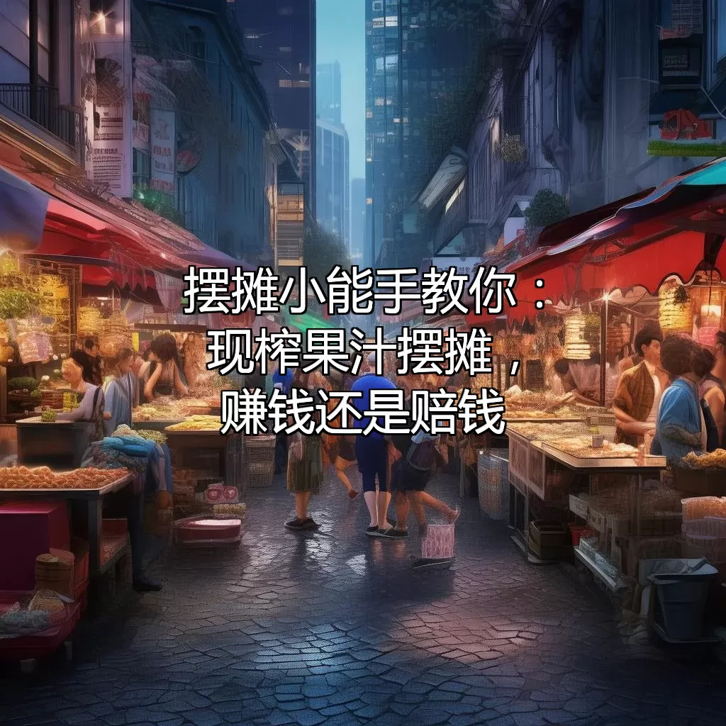 摆摊小能手教你：现榨果汁摆摊，赚钱还是赔钱？