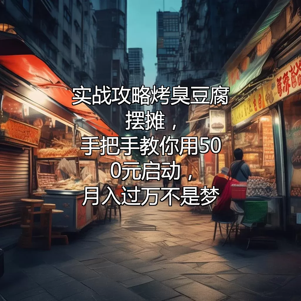 实战攻略 烤臭豆腐摆摊，手把手教你用500元启动，月入过万不是梦！