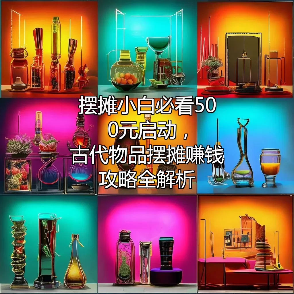 摆摊小白必看！500元启动，古代物品摆摊赚钱攻略全解析