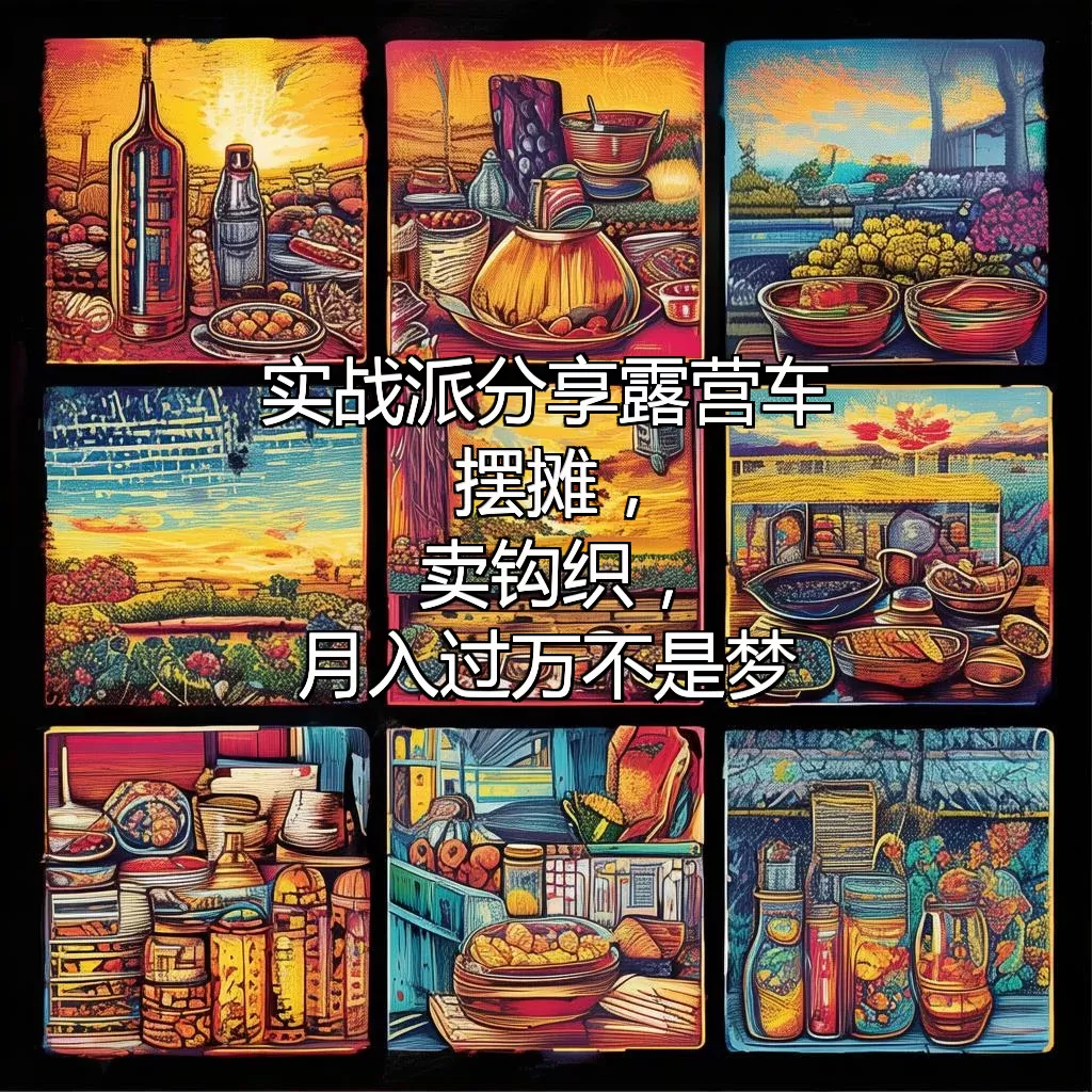 实战派分享 露营车摆摊，卖钩织，月入过万不是梦！
