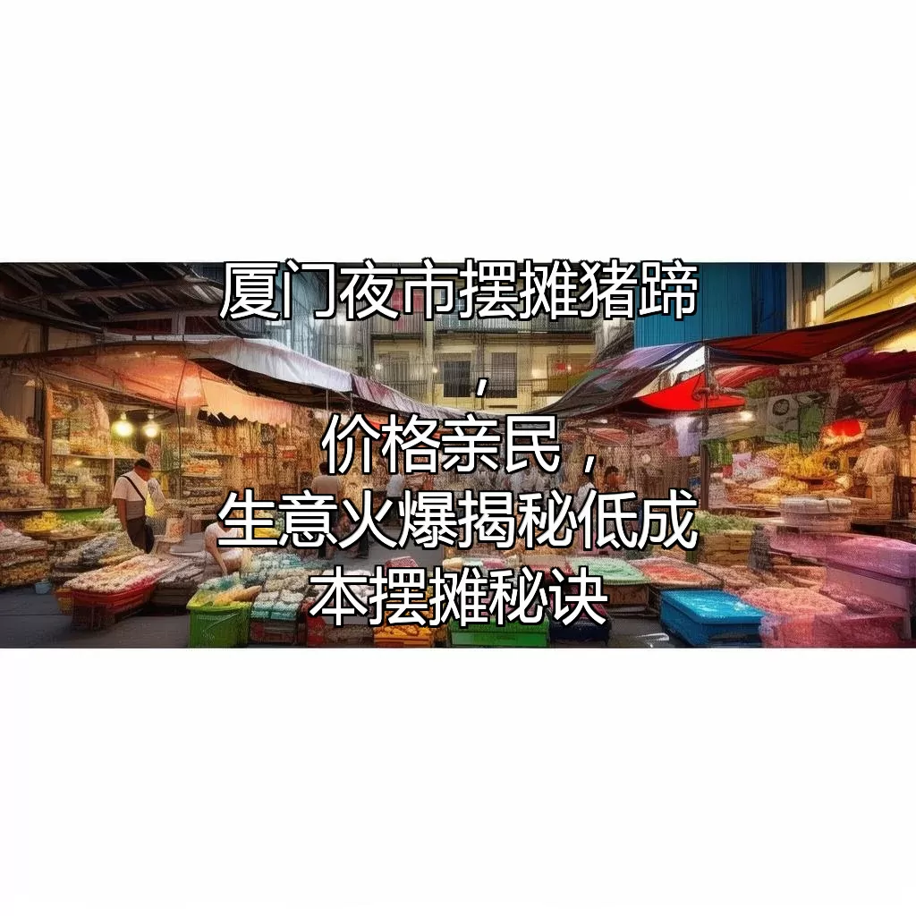 厦门夜市摆摊猪蹄，价格亲民，生意火爆！揭秘低成本摆摊秘诀